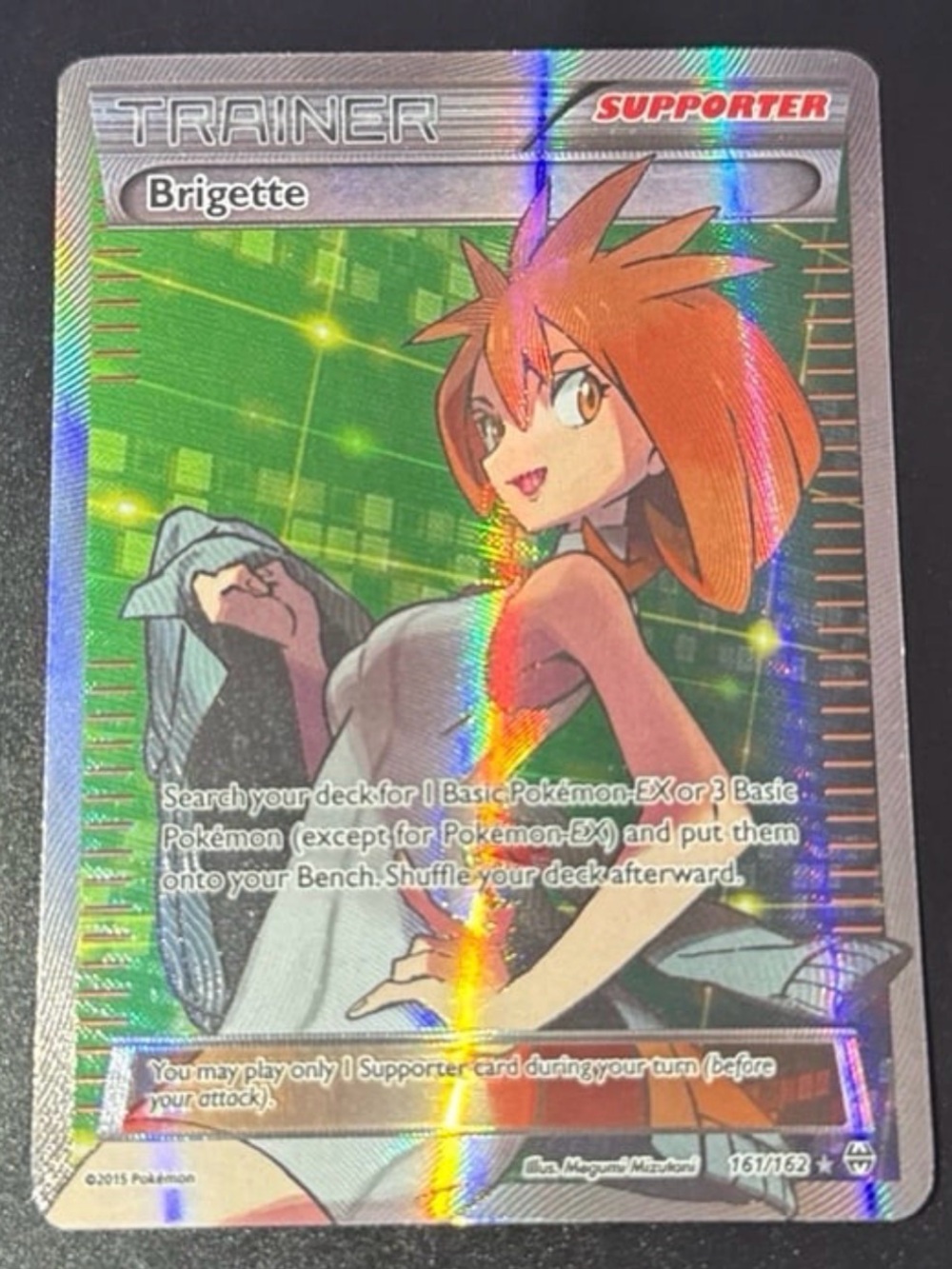 Bridgette trainer 161/162 full art HoloFoil artwork XY Breakthrough 2016 set